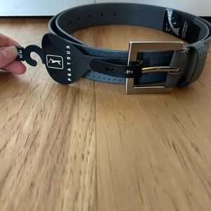 PGA Tour Dark Gray Belt with Silver Accents